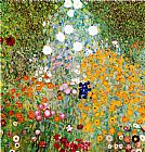 Gustav Klimt Flower Garden painting